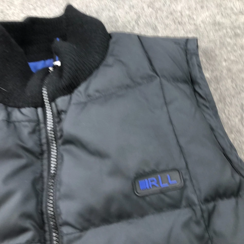 Chaleco Lauren Ralph Lauren Mediano Negro Azul Plumón de Ganso Reversible Cremallera a Cuadros Foto 4 de 4