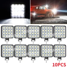 10X 48W LED Work Light Truck OffRoad Tractor Flood Lights 12V 24V Square 3 Inch