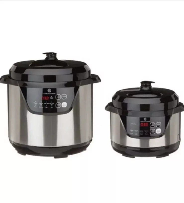 Cook's Essentials Set of 2 Pressure Cookers: 2-qt & 6-qt