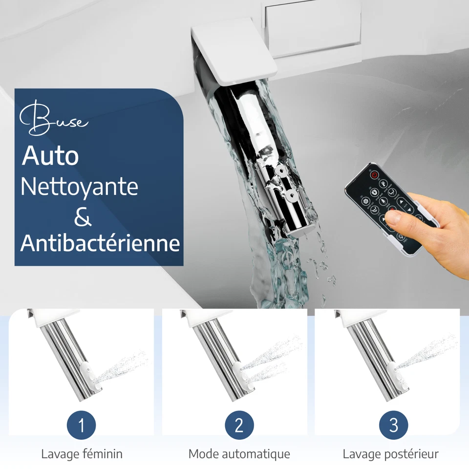 Siege Toilette Japonaise Complet, Abattant WC Lavant Séchant, Cuvette Chauffante - Bild 2 von 4