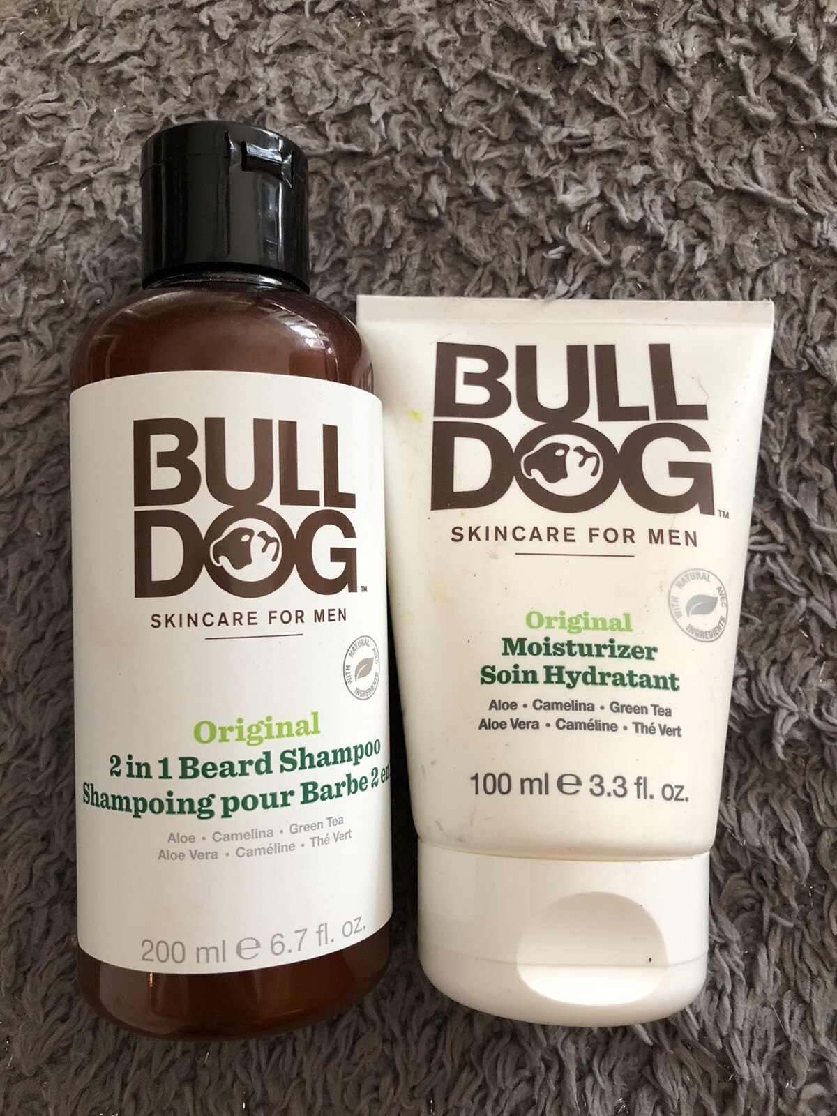 Shampooing 2en1 Barbe Bull Dog nettoyant hydratant Aloe Vera Lot duo 200ml