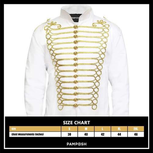 Mens Hussar Steampunk Napoleon Military Drummer Parade Jackets Halloween Unisex - Picture 81 of 217
