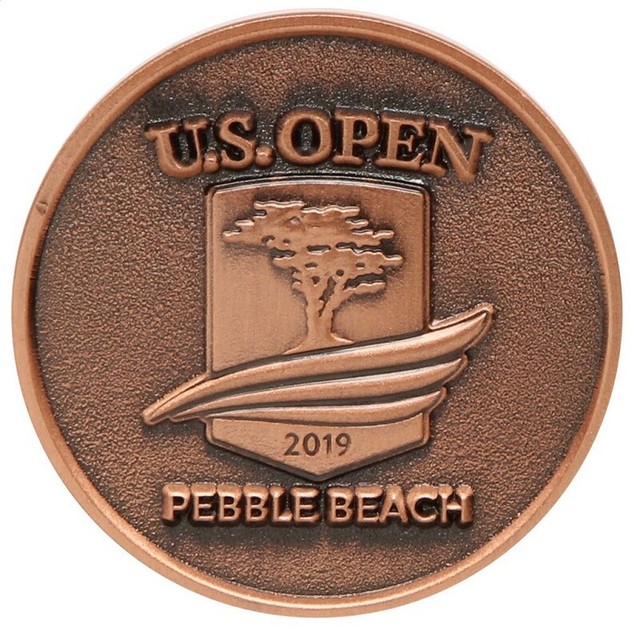 2019 US Open (PEBBLE BEACH) Large TWO SIDED BRONZE LOGO Golf BALL