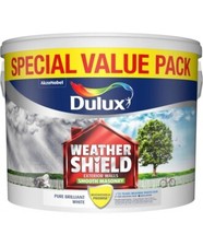 Dulux Weathershield Smooth White Masonry,Acrylic Paint 7.5L