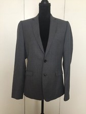 Ben Sherman Gray Jacket Two Button Blazer Stretch Wool Grey S Small