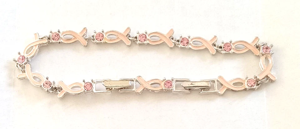 Breast Cancer Crusade Tennis Bracelet 8" - Image 2 of 4
