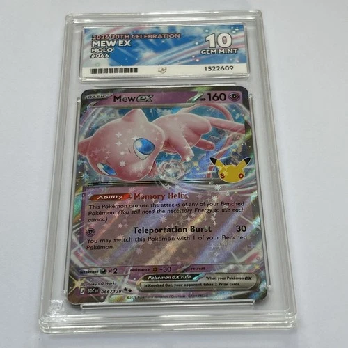 Mew ex 066/128 ACE graded card