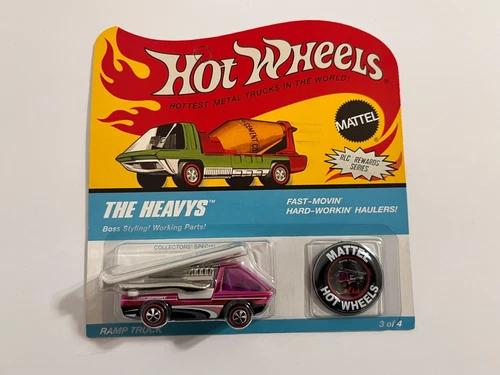 Hot Wheels RLC Rewards Series The Heavys Ramp Truck 4686/4936 in Magenta Redline