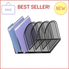 SUPEASY File Organizer for Desk, 5-Section Mesh Desk Organizer, Vertical File Ho