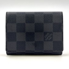 LOUIS VUITTON Amberop cult De Visit Damier RFID-enabled card case black PVC