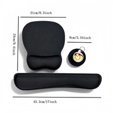 Ergonomic Keyboard Wrist Rest  Mouse Pad Set 3 Piece Memory Foam Non Slip