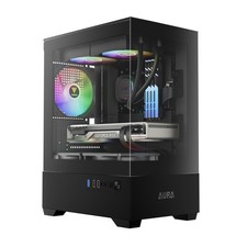 GAMDIAS Micro-ATX Tower Computer Case with Tempered Glass, Gaming M-ATX Black