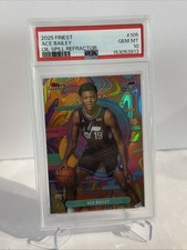 2025-26 Topps Finest Ace Bailey Oil Spill Uncommon Refractor Utah Jazz PSA 10