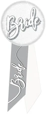 Bride Rosette of Size 2" x 5½" for Wedding - Beistle