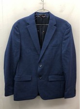 Tommy Hilfiger Men's Blue Wool Blend Textured 2-Button Suit Jacket Blazer 38R