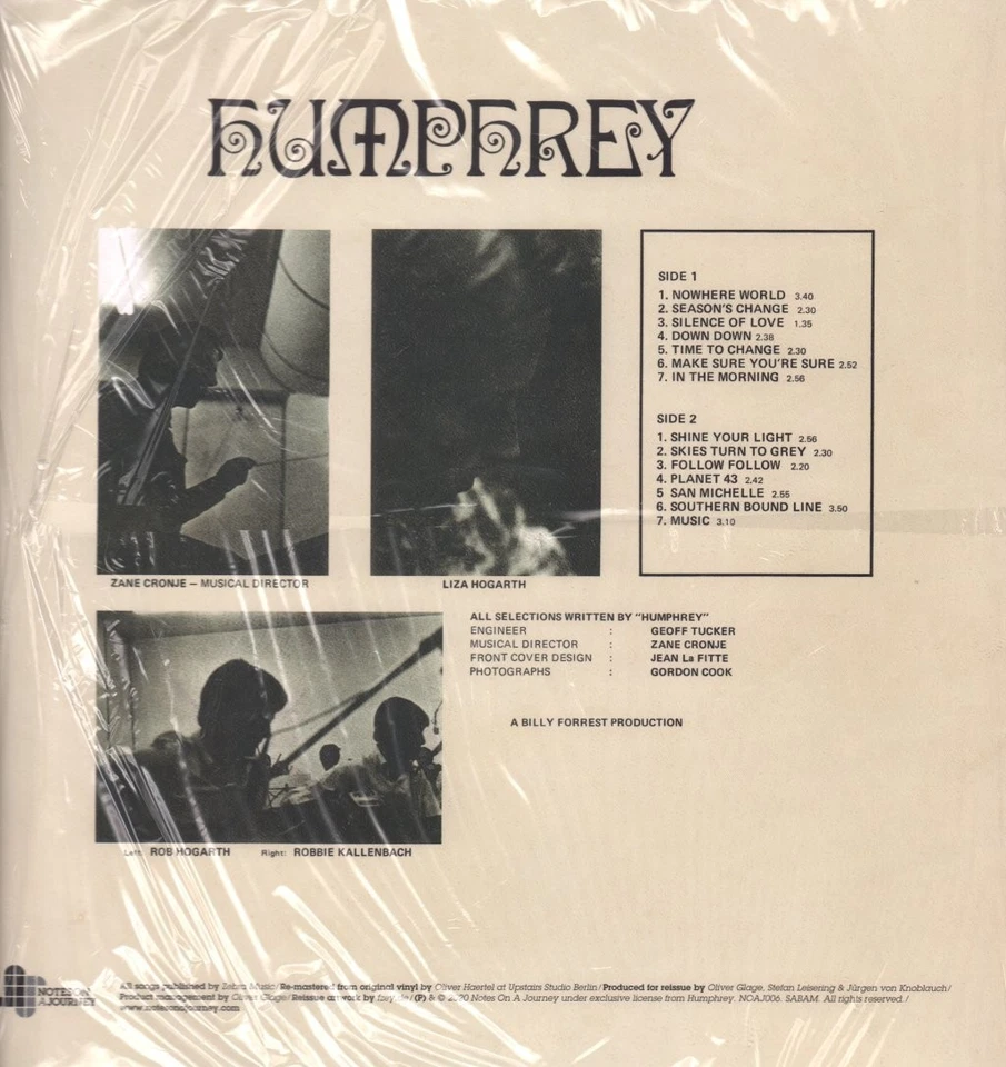 Humphrey Self-Titled LP vinyl USA Notes On A Journey 2020 in gatefold sleeve - Bild 2 von 2