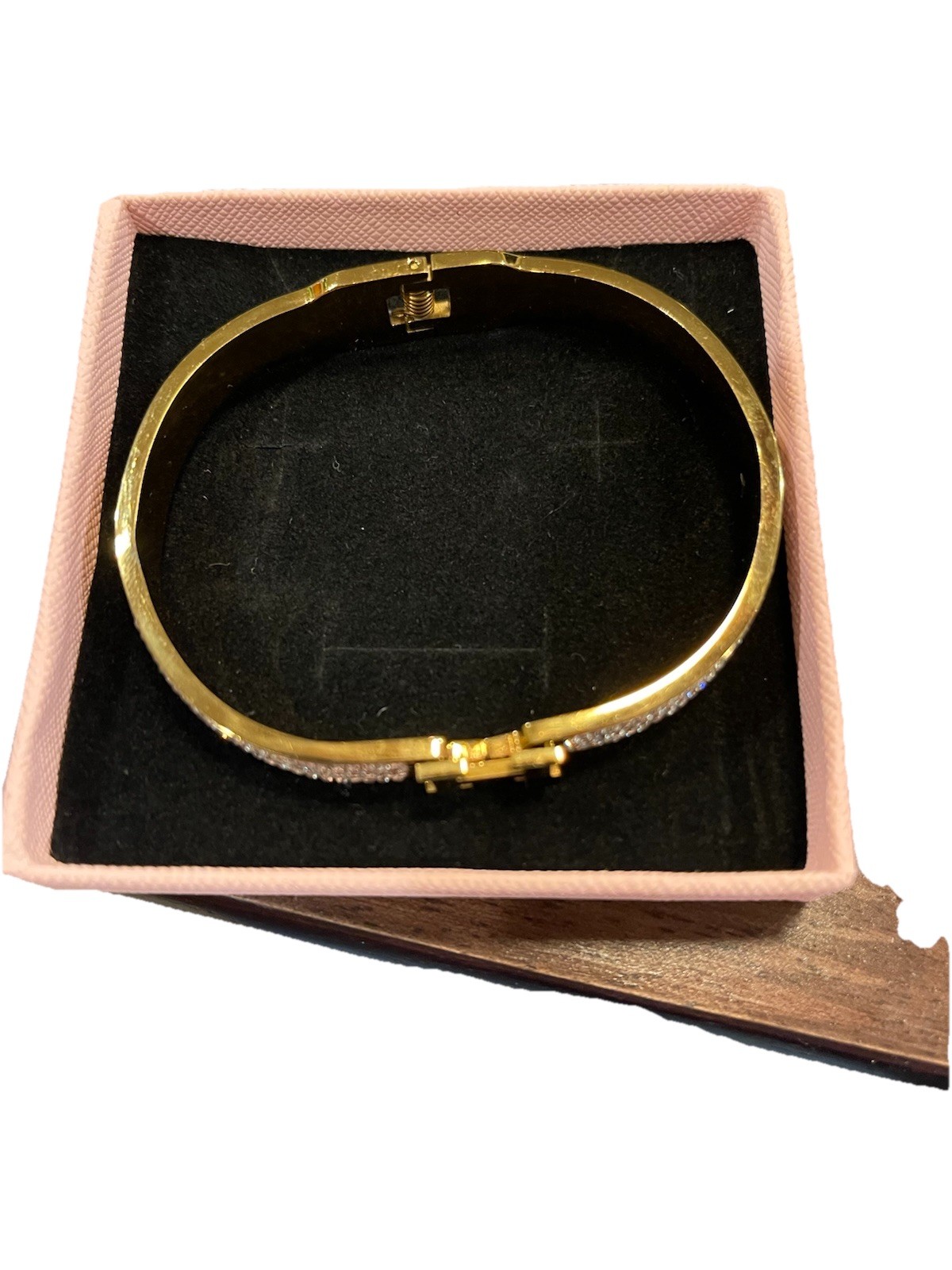 18K Gold and Silver Plated Bangle Bracelet for Women Stainless Steel with Cubic