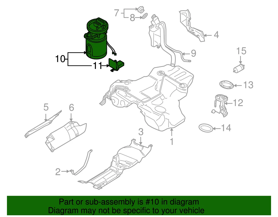 Conjunto de bomba de combustível Audi genuíno 8E0-919-051-CQ - Imagem 2 de 2