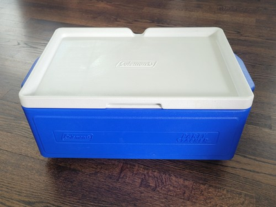 #ad #ad Coleman 6225 Aqua Blue Party Stacker Cooler 24 Cans Beer Soda USA $66.58