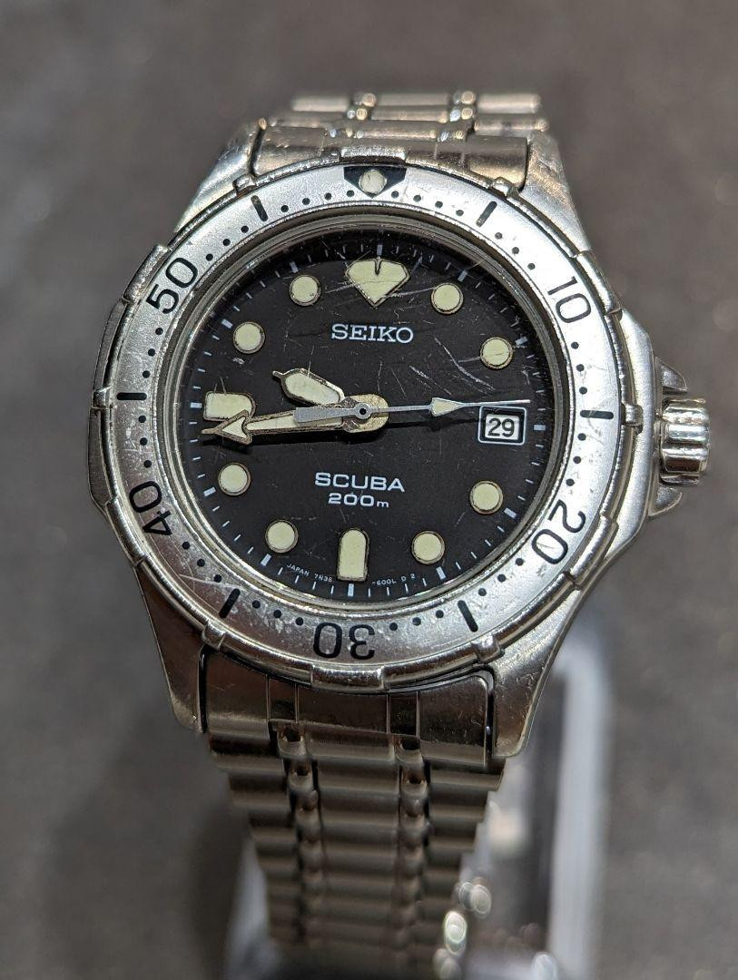 時計 SEIKO SCUBA200m Seiko Scuba 200m Diver Watch 36mm Quartz Battery Replaced