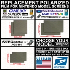 Polarized Film Screen Nintendo Game Boy/Pocket/Color/Advance/GB/GBP/GBC/GBA/SP