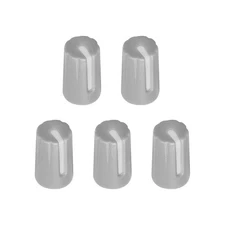Potentiometer Control Knob ABS Guitar Knob 270 Degrees Grey White 5PCS