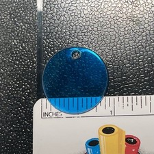 Acrylic Blanks - 15/16 Round Translucent Blue 1 Hole Set Of 10 Craft Chameleon