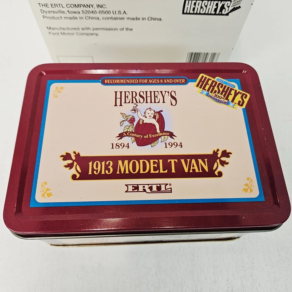Hershey's 1913 Ford Modelo T Van Camión Coche Banco de Monedas Metal Fundido a Presión 1/43 Ertl 94 Foto 2 de 4