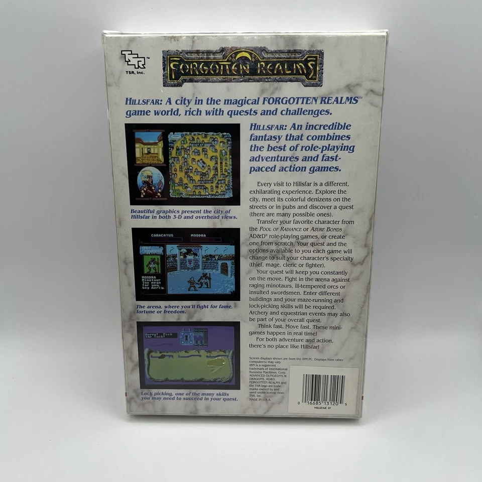 SEALED 1989 Advanced Dungeons & Dragons: Hillsfar Atari ST SSi Big Box w/ Poster - Image 2 of 4