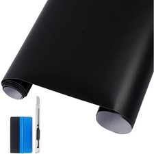 Auto Folie Selbstklebend Vinyl Schwarz Matt 30x150cm Blasenfrei Laminat