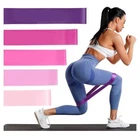 Resistance Bands Set Of 5 Purple Heavy Duty Exercise 5-40 LBS
