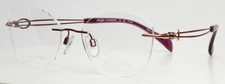 LINE ART XL2170 WI Wine Womens Semi Cat Eye Rimless Eyeglasses 51-17-137 B:40