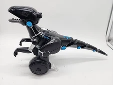 WowWee Miposaur Robotic Dinosaur Electronic Toy Robot Black Blue T Rex (NO Ball)