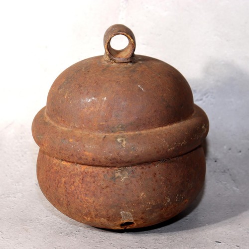 Japanische antike Eisenglocke Suzu Gong buddhistischer Tempel Shinto Schrein BOS963 - Bild 3 von 24