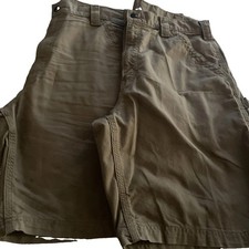 Lot 2 Men  s Carhartt Brown Carpenter Work Shorts Size 36 EUC