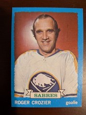 1973-74 TOPPS HOCKEY CARD.   Roger Crozier #108.  Buffalo Sabres.   NM