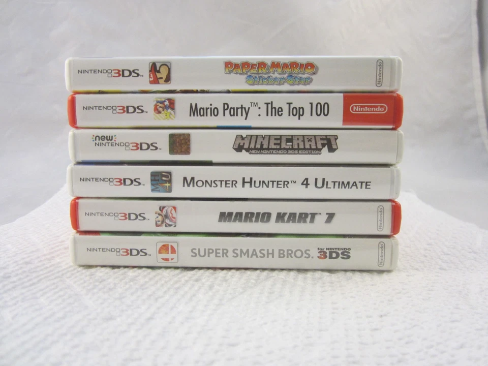 Cajas vacías Nintendo 3DS. Sin juegos. 6 cajas Mario, Monster Hunter 4, Minecraft Foto 3 de 4