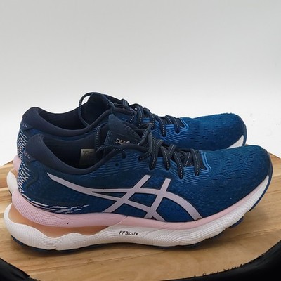 Asics Gel Nimbus 24 Womens Sz 7.5 Blue Running Sneakers FF Blast  Plus 1012b201