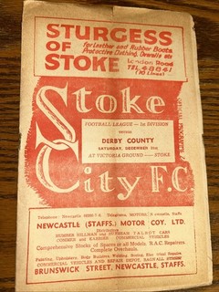 Stoke City V Derby County 1949/50