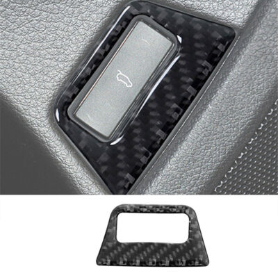 Vinyl Carbon Fiber Car Inner Tailgate Switch Cover Trim Fit For Audi Q7 2007-15