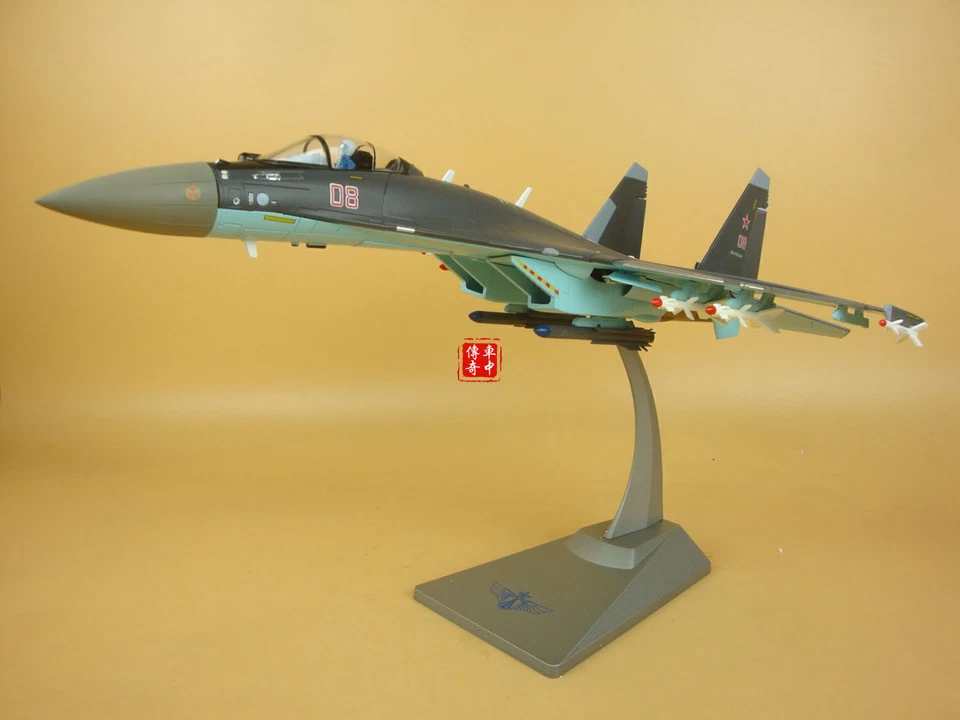 Modelo diecast estático 1:48 SU 35 SU-35 Fighters (con el motor transparente) Foto 3 de 4