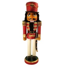 Nutcracker Soldier Wood 14'' Nutcracker Red Gold White Sword Christmas Decor