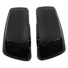 Vivid Black Dual 6x9" Speaker Saddlebag Lids For 2014-2022 Harley Touring Models