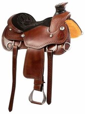Western Leather Wade Saddle Western Horse Saddle Tack Set Size 10" to 18"