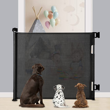 Retractable Baby Gate, Extra Wide Safety Kids or Pets Gate, 33  Tall, Extends to