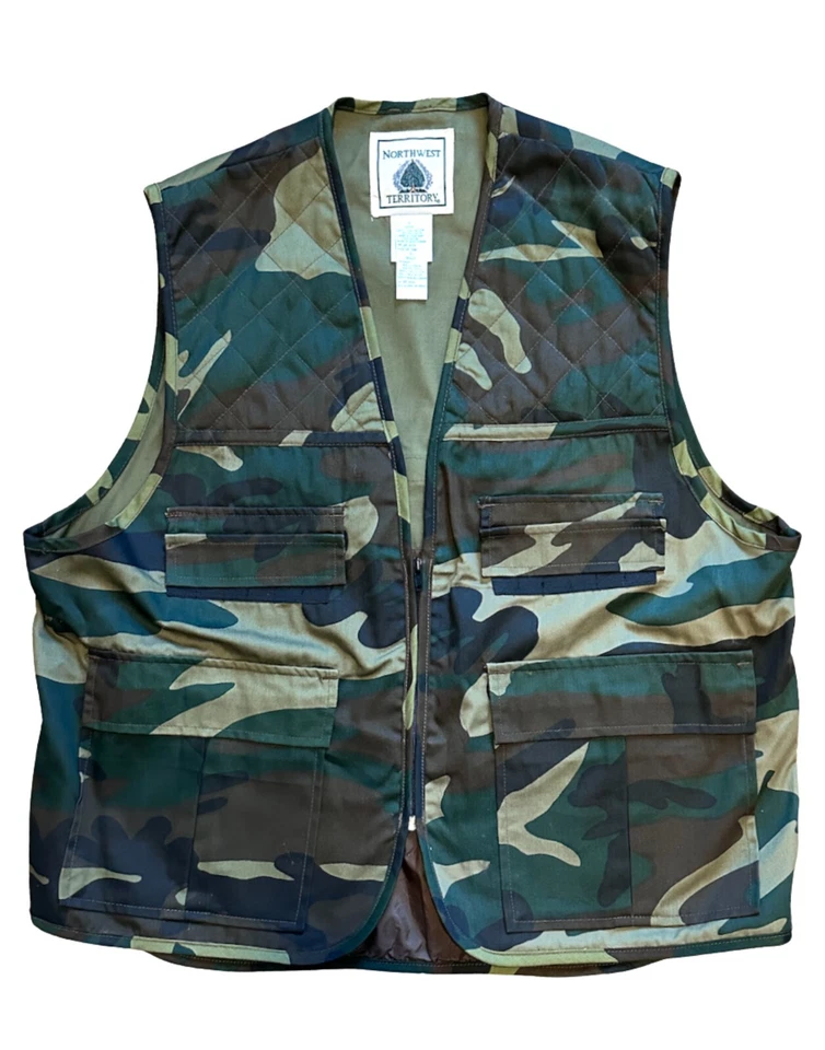 Northwest Territory Hunting Vest Camouflage Game Pocket Plus 6 Pockets Sz Large - Image 3 of 4