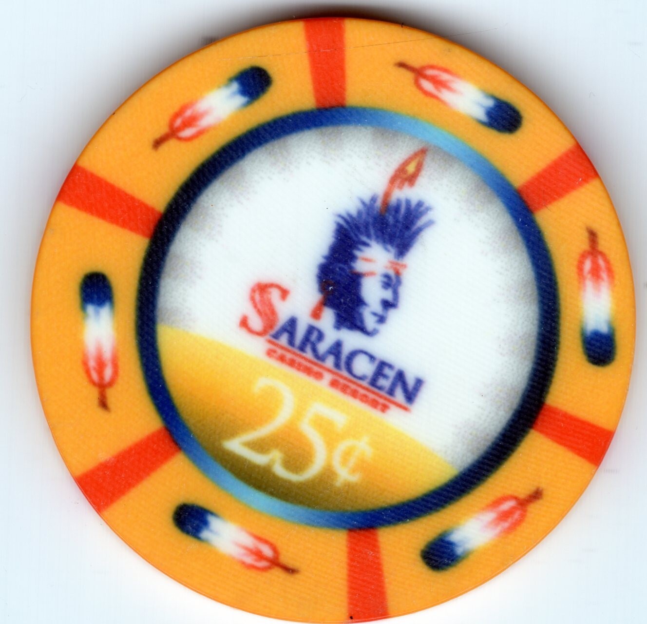 Indian 1.00 Casino Poker Chip Saracen Casino Resort; Pine Bluff