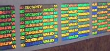100 SV1 SVAG Security Hologram Labels Tamper Evident 1" Square Sticker Seals