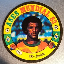 Soccer Sticker Card #38 JUNIOR Ases Mundiales Mundial 1982 Futbol Reyauca