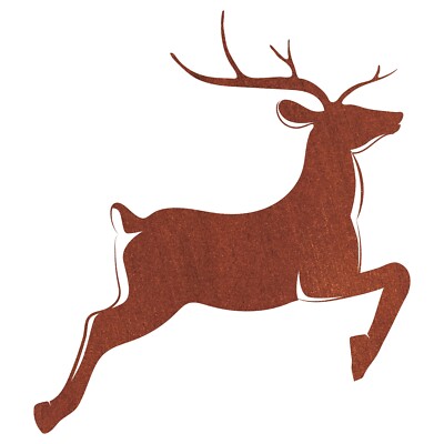 GARTENDEKORATION HIRSCH AUS CORTENSTAHL, PATINIERT, BAMBI HIRSCH FIGUR